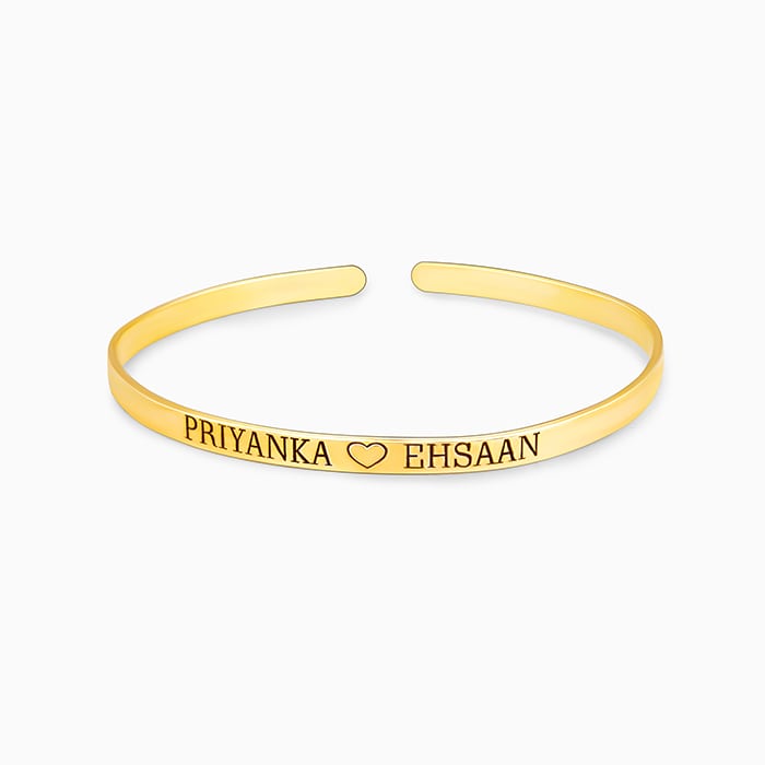 Pure silver Engraved name bracelet