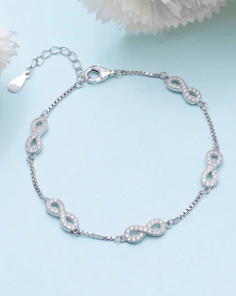 infinity pure silver bracelet