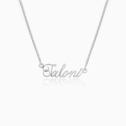 Customised pure silver name necklace