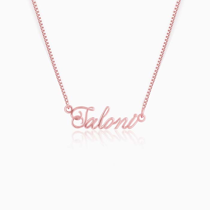 Pure silver name necklace