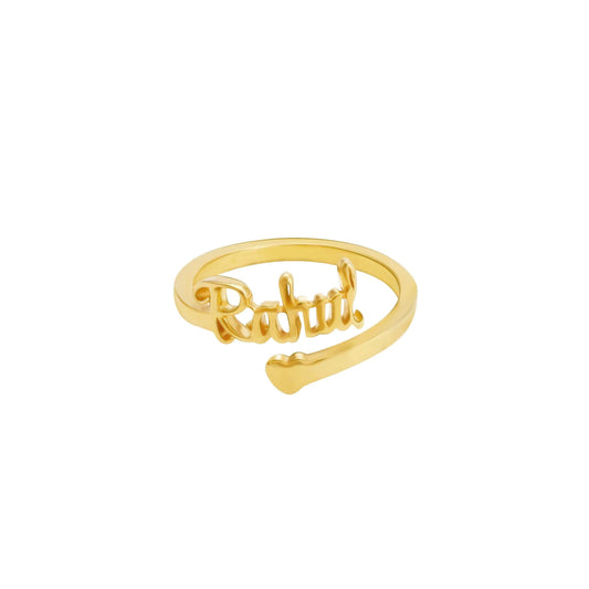 pure silver name ring