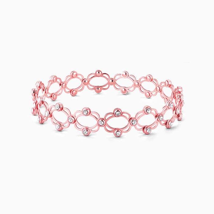 Pure silver Rose gold ring convertible bracelet