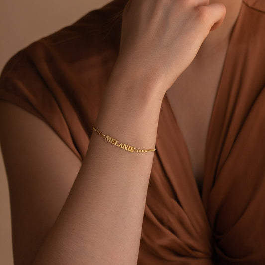 Pure silver Customised name bracelet