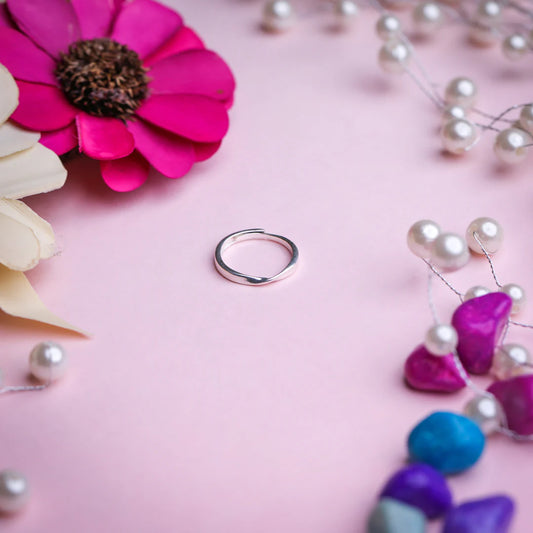 pure silver Couple promise ring