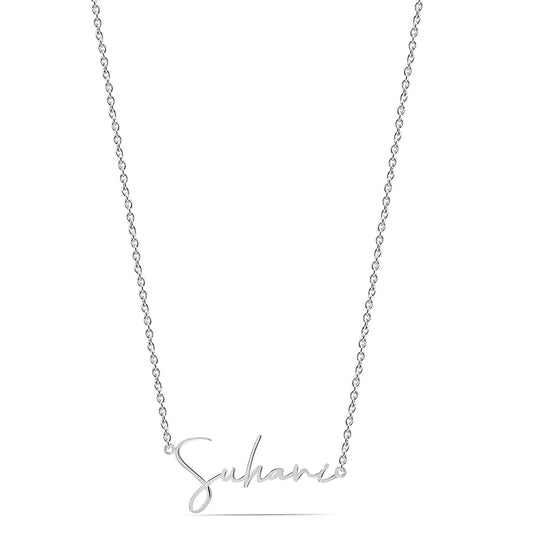 Pure Silver Name Necklace for Women