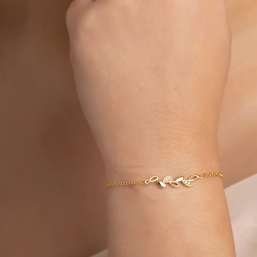 Pure silver Leaf Bracelet
