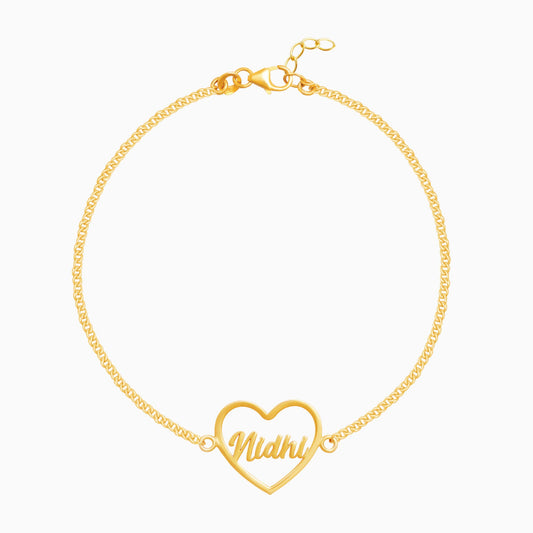 pure silver name bracelet