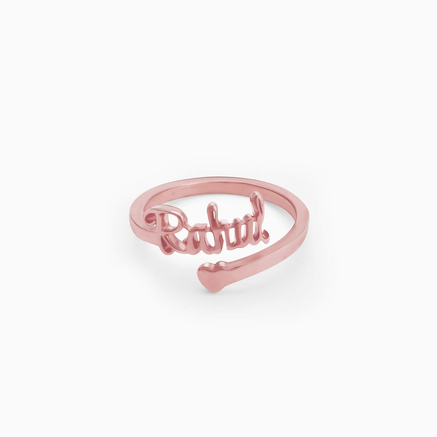 Personalised pure silver name ring