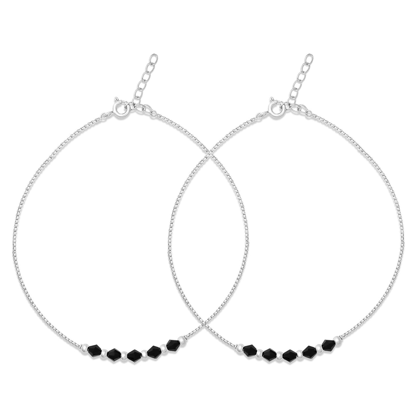Pure Silver Graceful Whispers Anklets