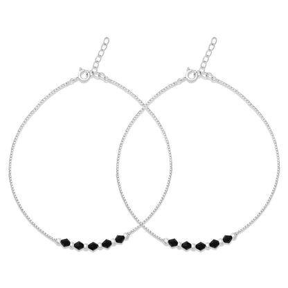 Pure Silver Graceful Whispers Anklets
