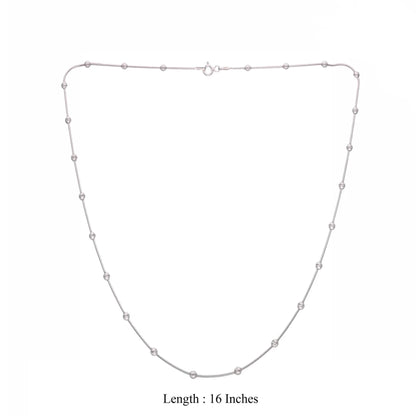 Pure silver ball necklace