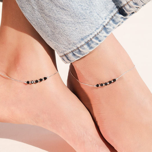 Pure Silver Graceful Whispers Anklets