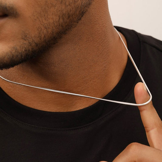 Pure silver chain for men’s