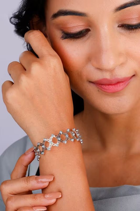 Pure silver ring convertible bracelet