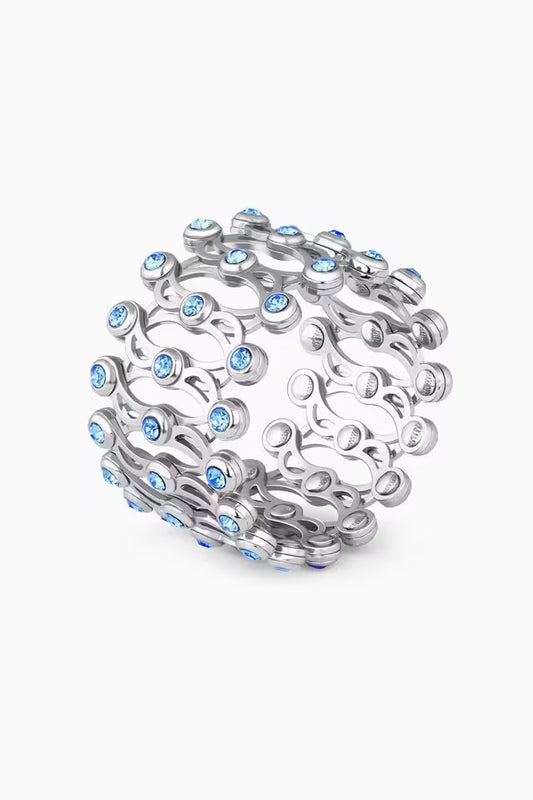 Pure silver ring convertible bracelet