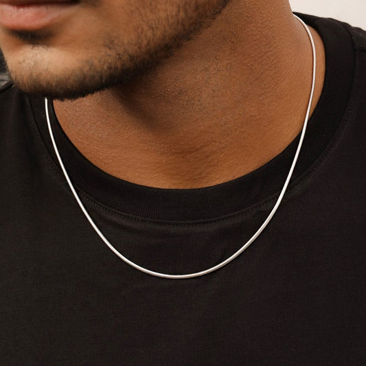 Pure silver chain for men’s