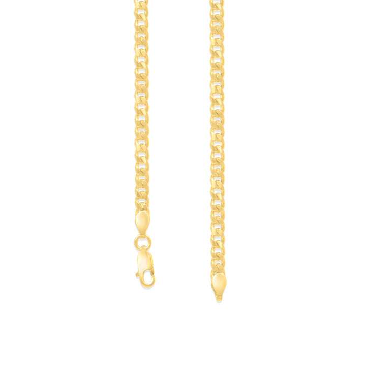 Pure silver men’s gold plated curb chain