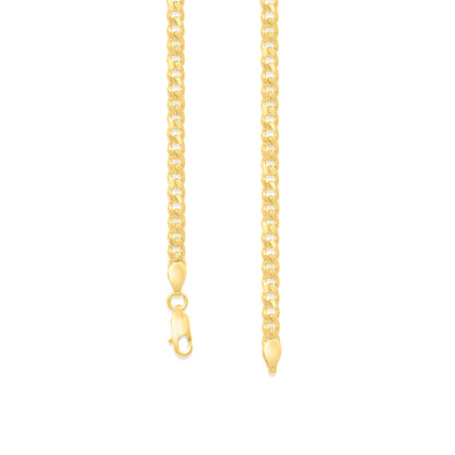 Pure silver men’s gold plated curb chain