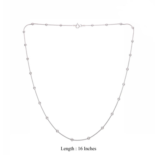 Pure Silver Ball Necklace